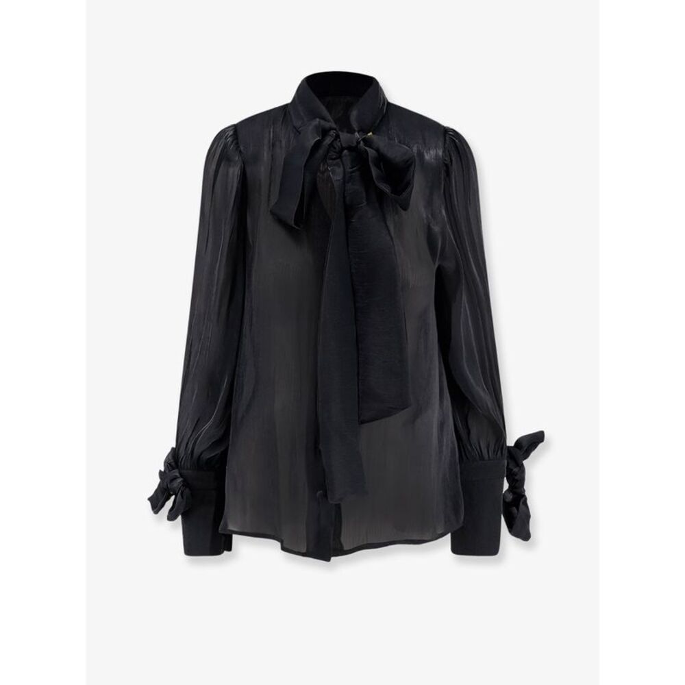 Actualee Women Satin Shirt With Padded Shoulders